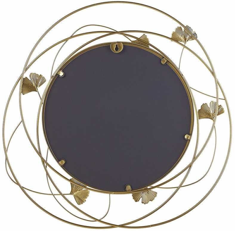 Beliani Sieninis veidrodis ANGLET 46 cm 49 cm Metalinis auksinis