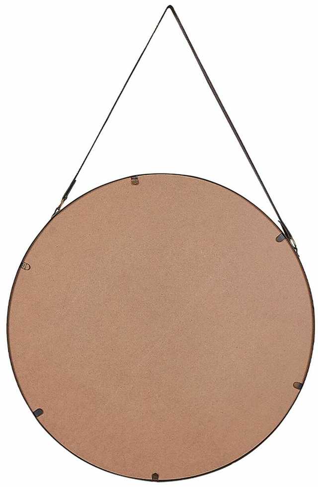 Beliani Sieninis veidrodis AUTUN 60 cm metalinis auksinis