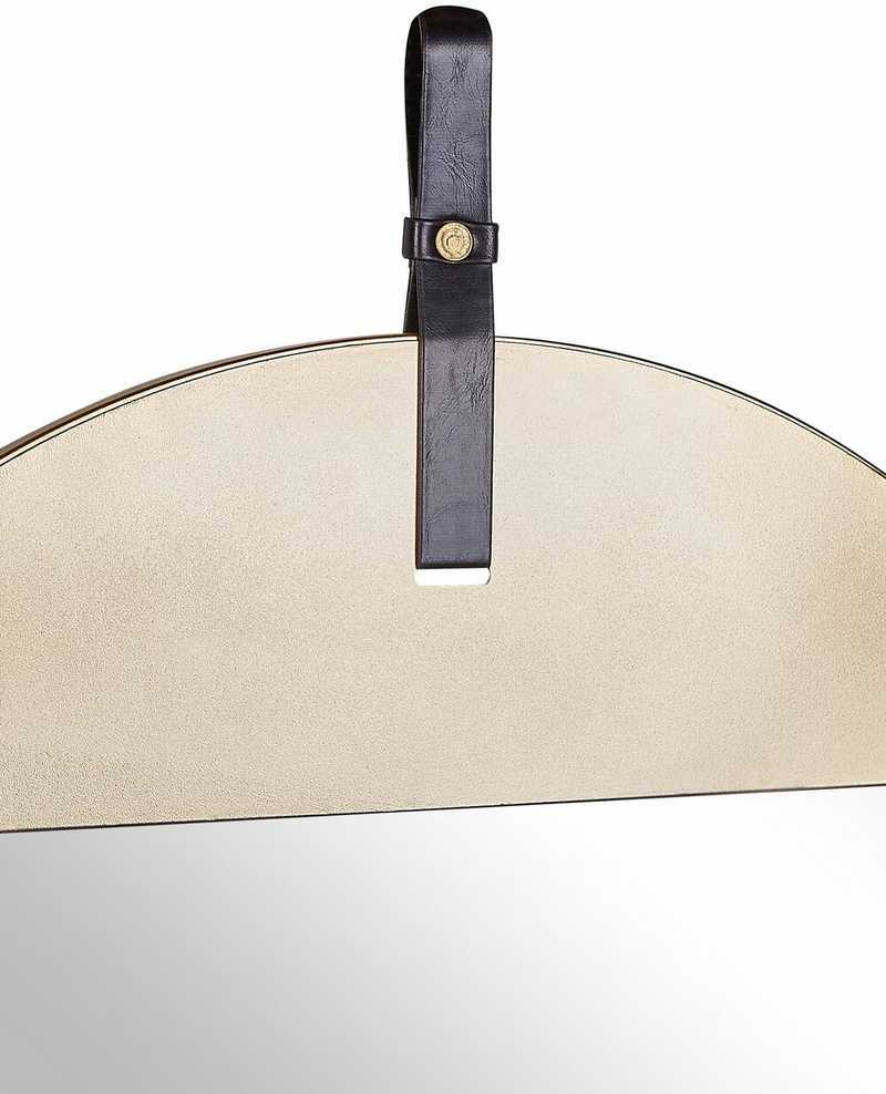 Beliani Sieninis veidrodis GURS 60 cm metalinis auksinis