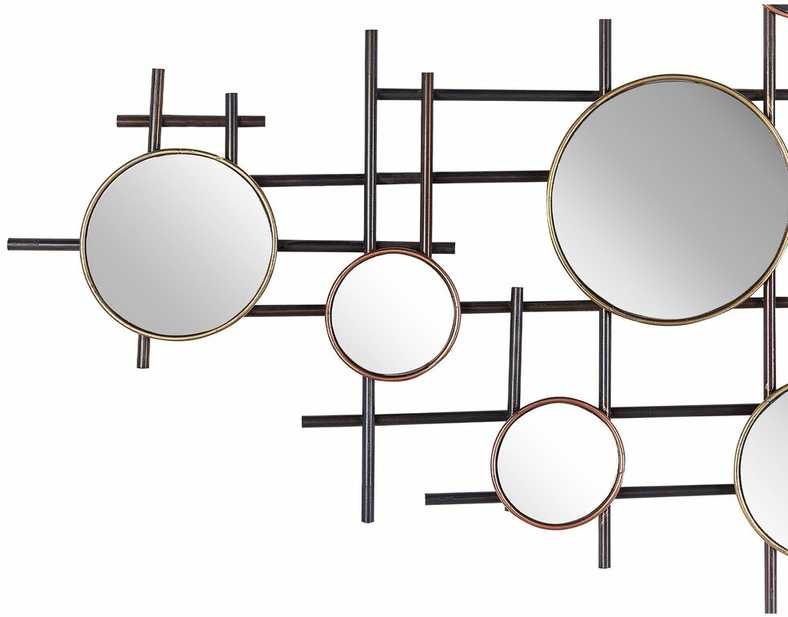 Beliani Sieninis veidrodis IBOS 113 cm 55 cm metalinis juodas