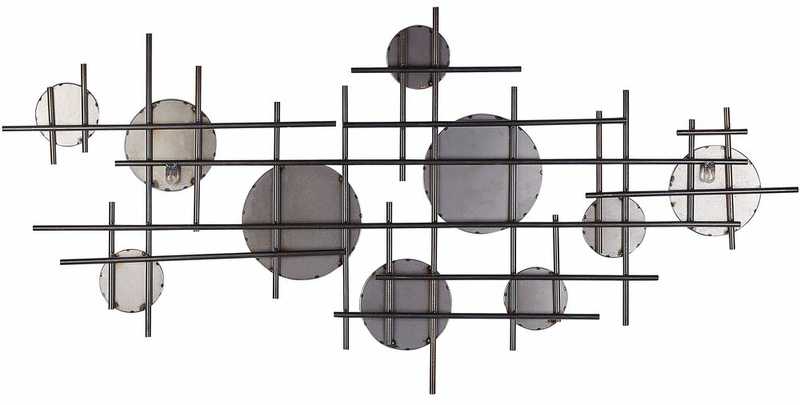 Beliani Sieninis veidrodis IBOS 113 cm 55 cm metalinis juodas