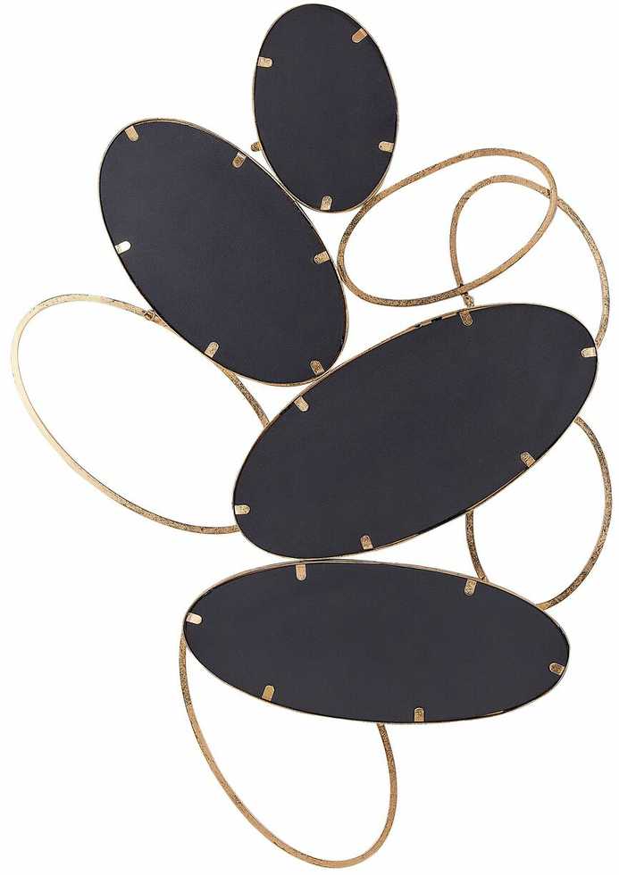 Beliani Sieninis veidrodis DECIZE 113 cm 77 cm metalinis auksinis