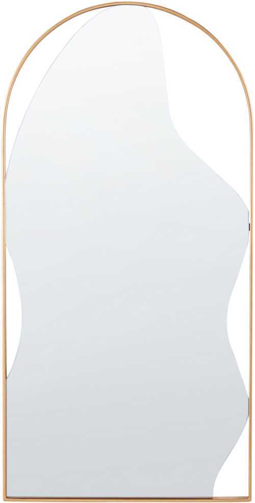 Beliani Sieninis veidrodis COLOMBIER 41 cm 81 cm metalinis auksinis
