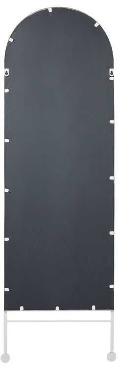 Beliani Sieninis veidrodis JARNAGES 45 cm 145 cm metalinis baltas