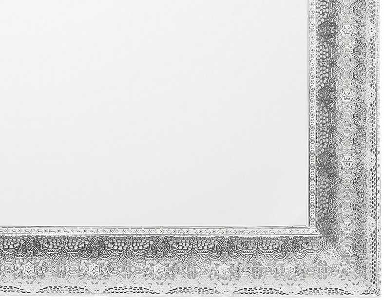 Beliani Sieninis veidrodis CAVAN 65 cm x 65 cm metalinis sidabrinis