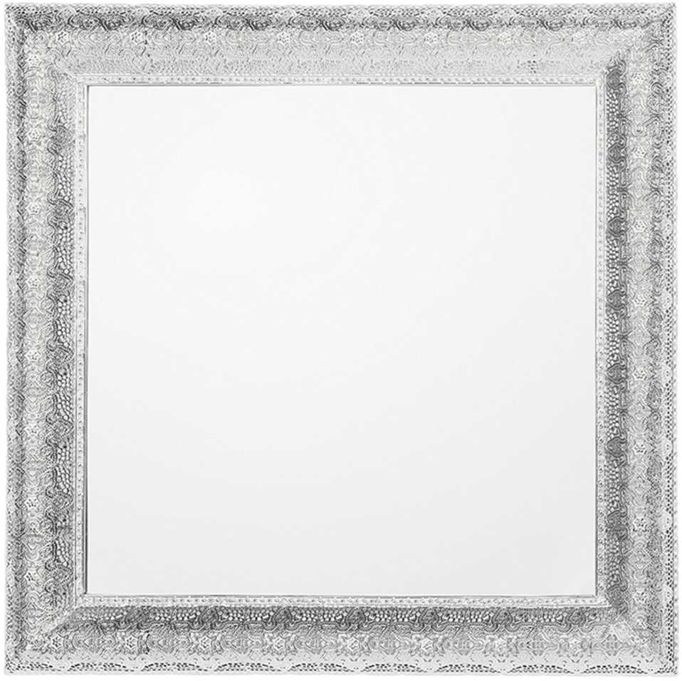 Beliani Sieninis veidrodis CAVAN 65 cm x 65 cm metalinis sidabrinis