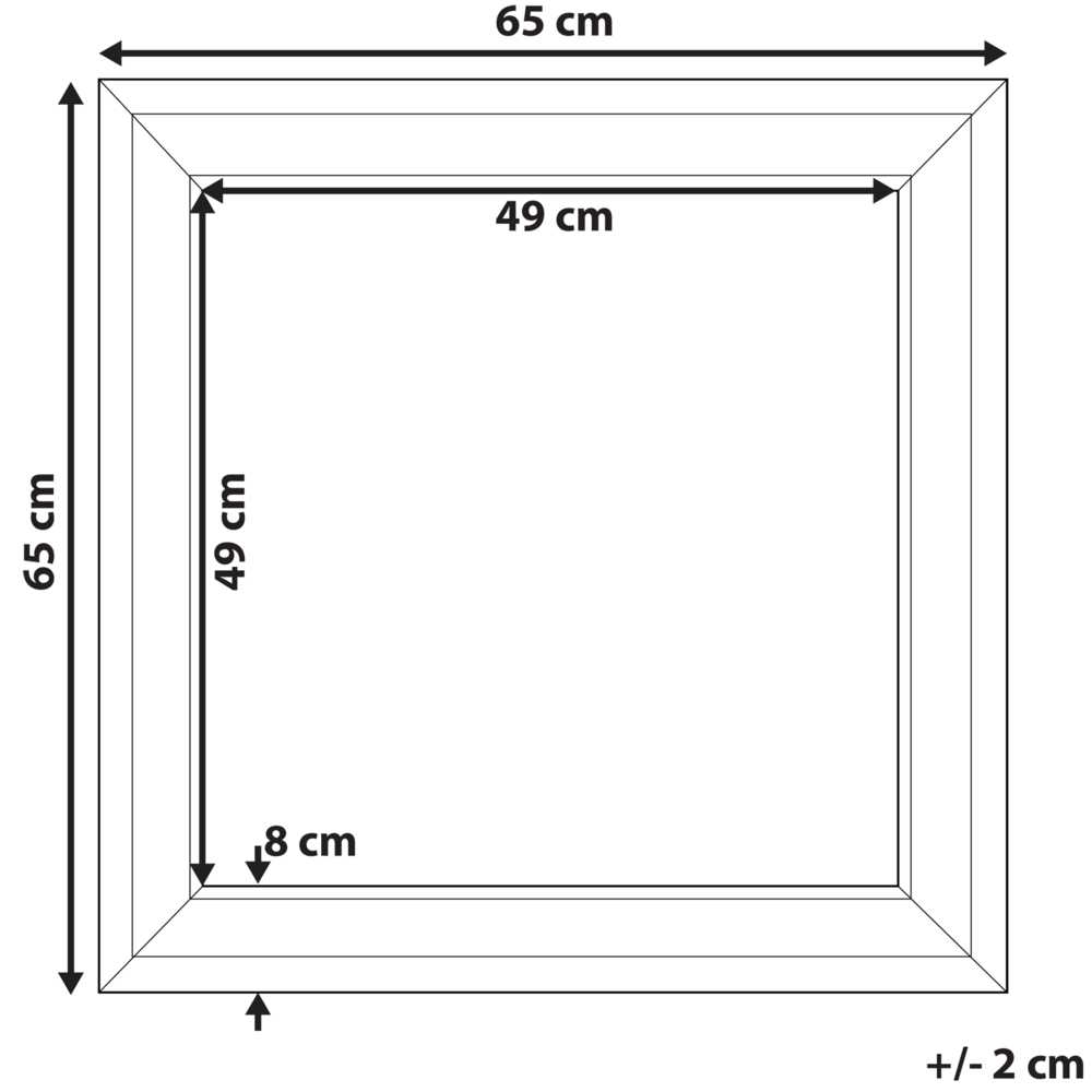 Beliani Sieninis veidrodis CAVAN 65 cm x 65 cm metalinis sidabrinis
