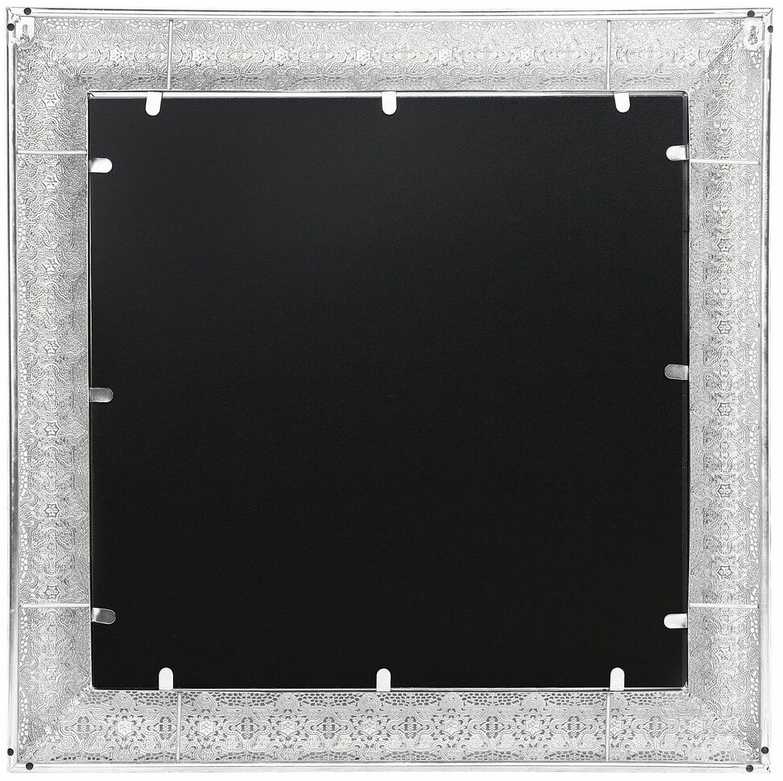 Beliani Sieninis veidrodis CAVAN 65 cm x 65 cm metalinis sidabrinis