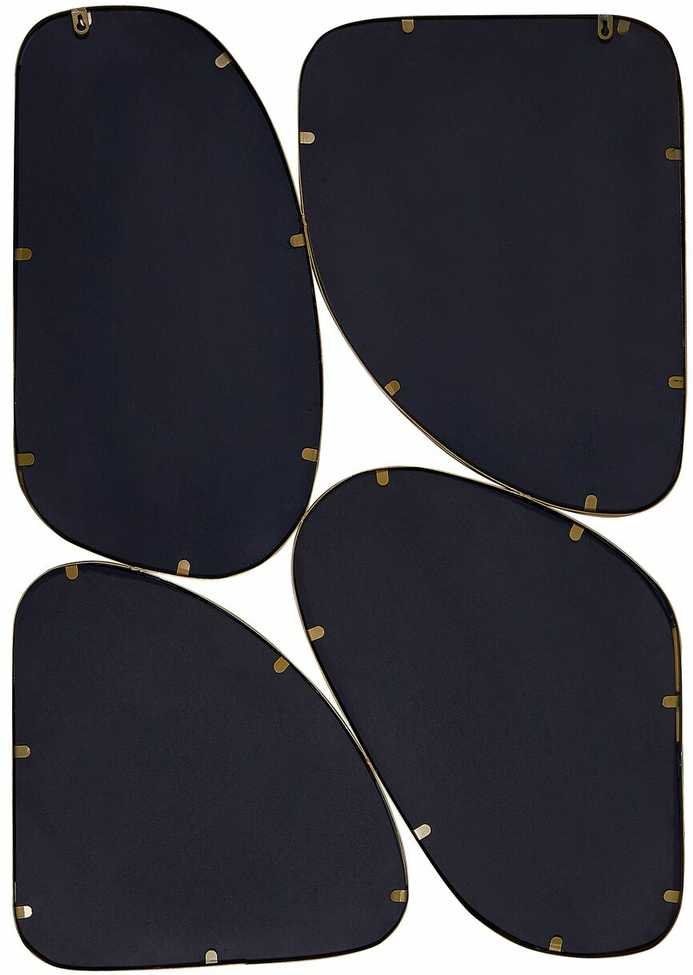 Beliani Sieninis veidrodis DIANCEY 70 cm 100 cm metalinis auksinis