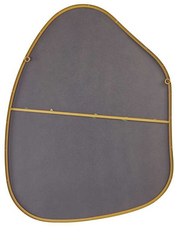 Beliani Sieninis veidrodis PUTEAUX 70 cm 92 cm metalinis auksinis
