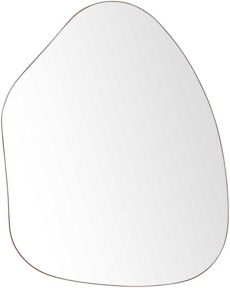Beliani Sieninis veidrodis PUTEAUX 70 cm 92 cm metalinis auksinis