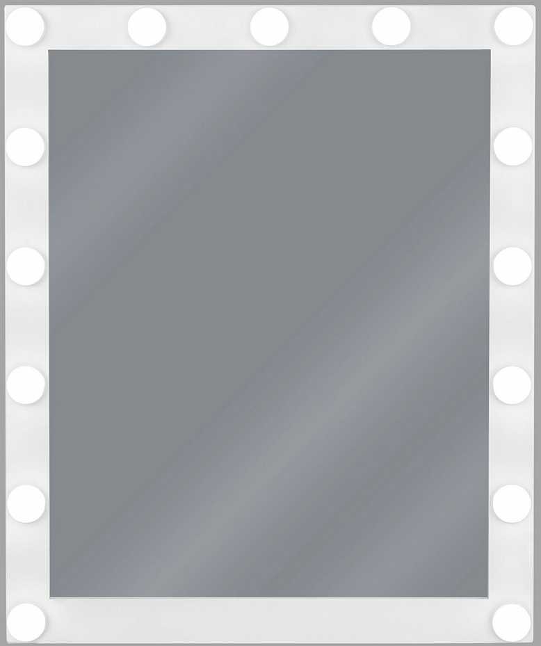 Beliani Voninis LED veidrodis ODENAS 50 cm 60 cm baltas