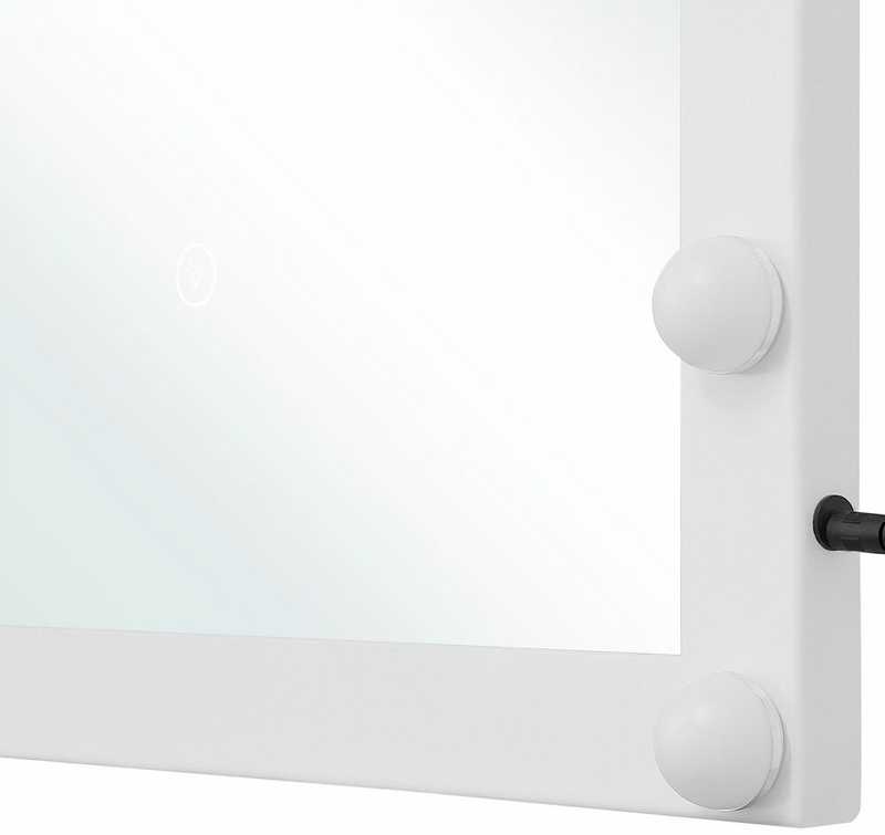 Beliani Voninis LED veidrodis ODENAS 50 cm 60 cm baltas