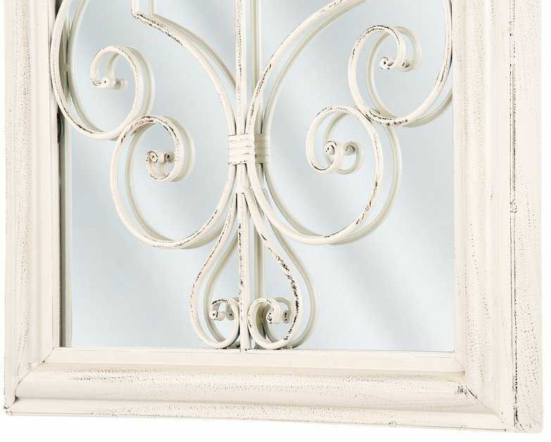 Beliani Sieninis veidrodis CAMPEL 49 cm 97 cm metalinis, kreminės spalvos