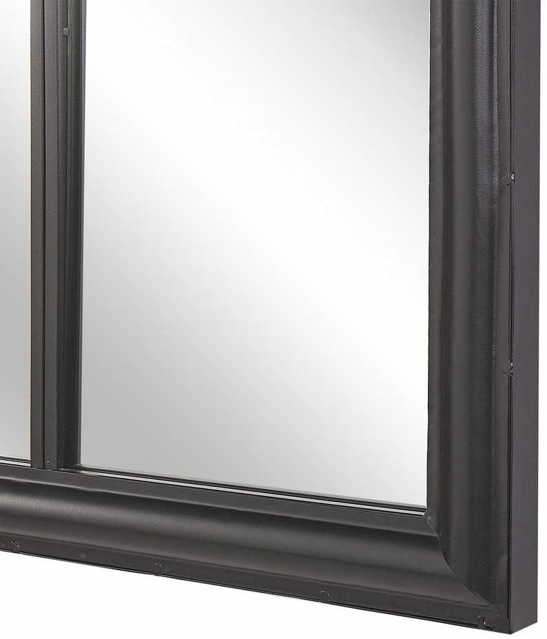Beliani Sieninis veidrodis TRELLY 62 cm 113 cm metalinis juodas