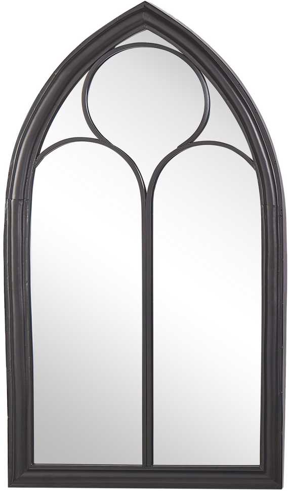 Beliani Sieninis veidrodis TRELLY 62 cm 113 cm metalinis juodas