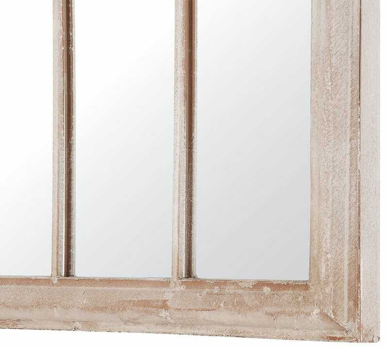 Beliani Sieninis veidrodis EMBRY 69 cm 88 cm metalinis smėlio spalvos