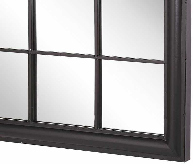 Beliani Sieninis veidrodis TREVOL 77 cm 130 cm metalinis juodas