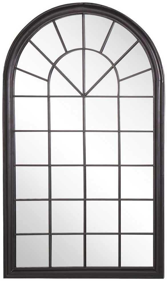 Beliani Sieninis veidrodis TREVOL 77 cm 130 cm metalinis juodas