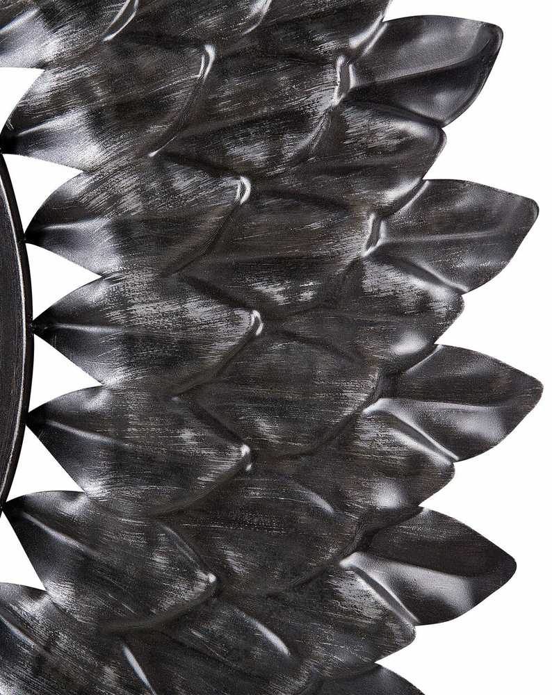 Beliani Sieninis veidrodis LARRAU 70 cm metalinis sidabrinis