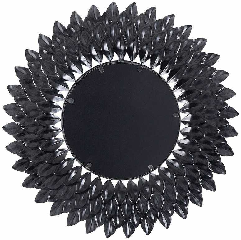 Beliani Sieninis veidrodis LARRAU 70 cm metalinis sidabrinis