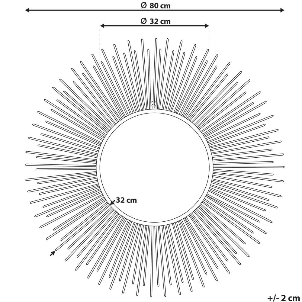Beliani Sieninis veidrodis CILLY 80 cm 80 cm metalinis sidabrinis