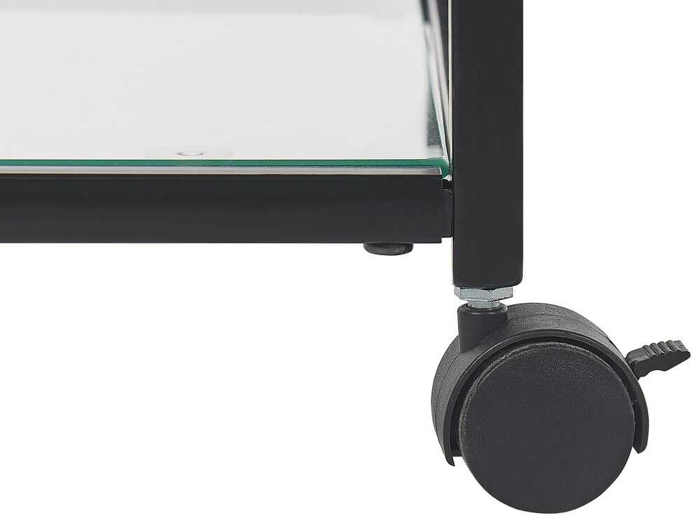 Beliani Virtuvinis vežimėlis MARCOLA metalinis, juodas