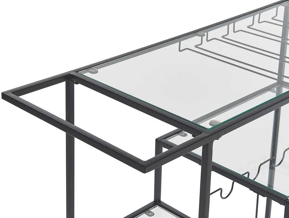Beliani Virtuvinis vežimėlis MARCOLA metalinis, juodas