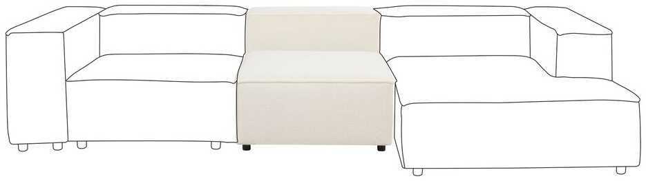 Sofa Beliani Vienvietis modulis ARDAL, bouclé, sulaužyta balta