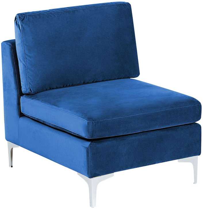 Sofa Beliani Vienvietis modulis EVJA tamsiai mėlynas veliūras