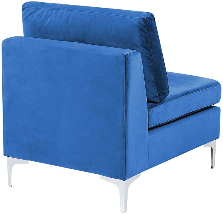 Sofa Beliani Vienvietis modulis EVJA tamsiai mėlynas veliūras