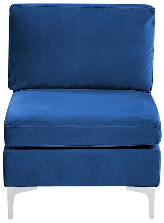 Sofa Beliani Vienvietis modulis EVJA tamsiai mėlynas veliūras
