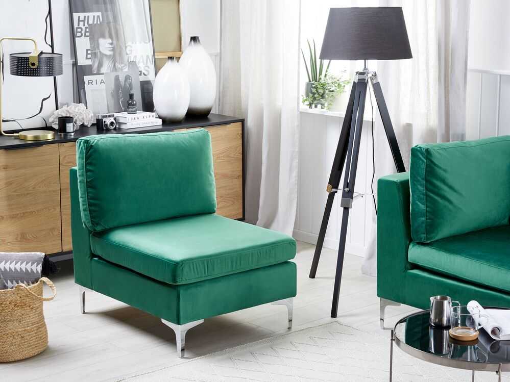 Sofa Beliani 1 vietos modulis EVJA žalias veliūras