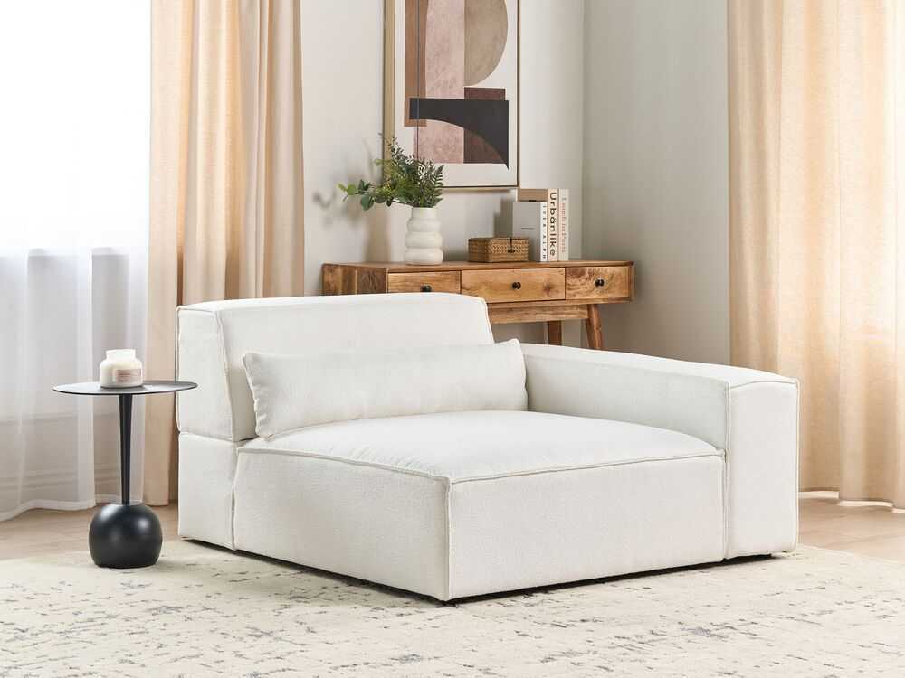 Sofa Beliani Kampinis modulis HELLNAR kairinis, kreminės spalvos „Bouclé“