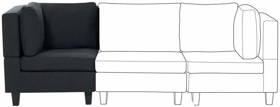 Sofa Beliani Kampinis modulis UNSTAD juodas