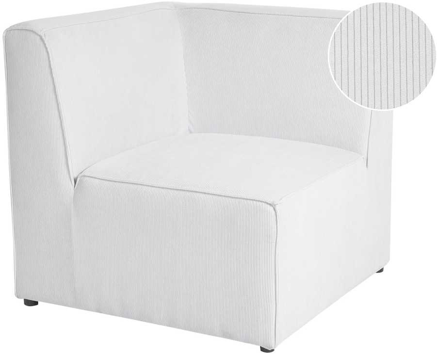 Sofa Beliani Kampinis modulis LEMVIG, kreminės spalvos, velvetinis