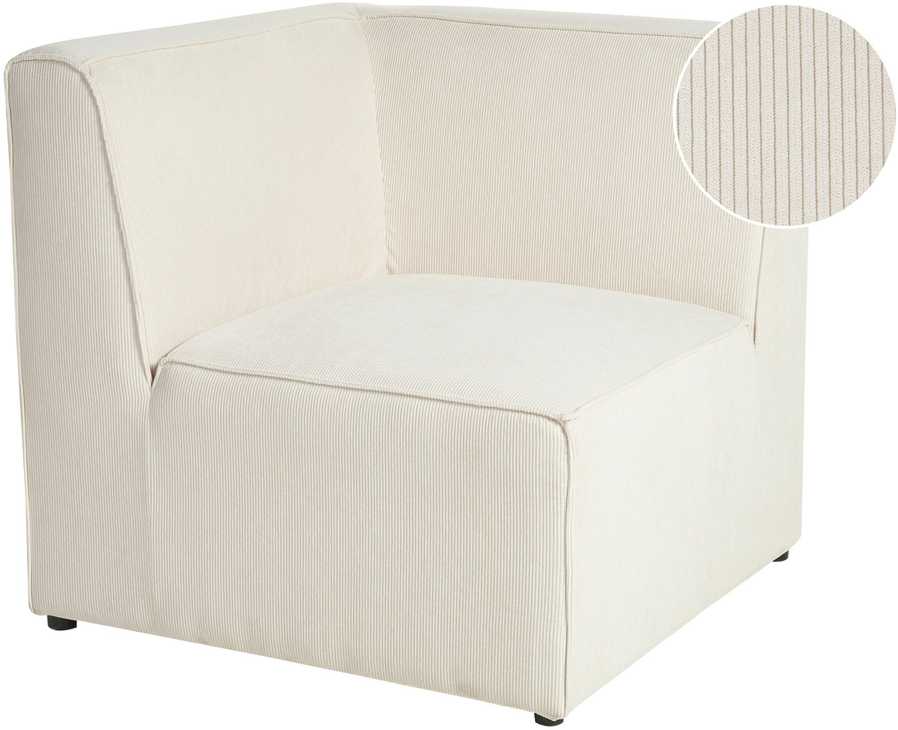 Sofa Beliani Kampinis modulis LEMVIG šviesiai smėlio spalvos velvetinis