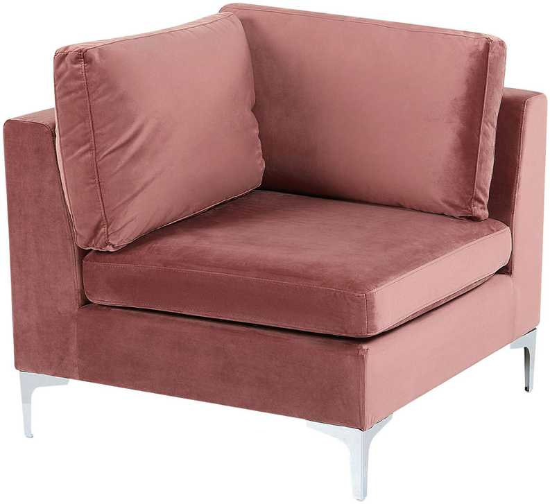 Sofa Beliani Kampinis modulis EVJA, rožinis veliūras
