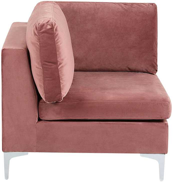 Sofa Beliani Kampinis modulis EVJA, rožinis veliūras