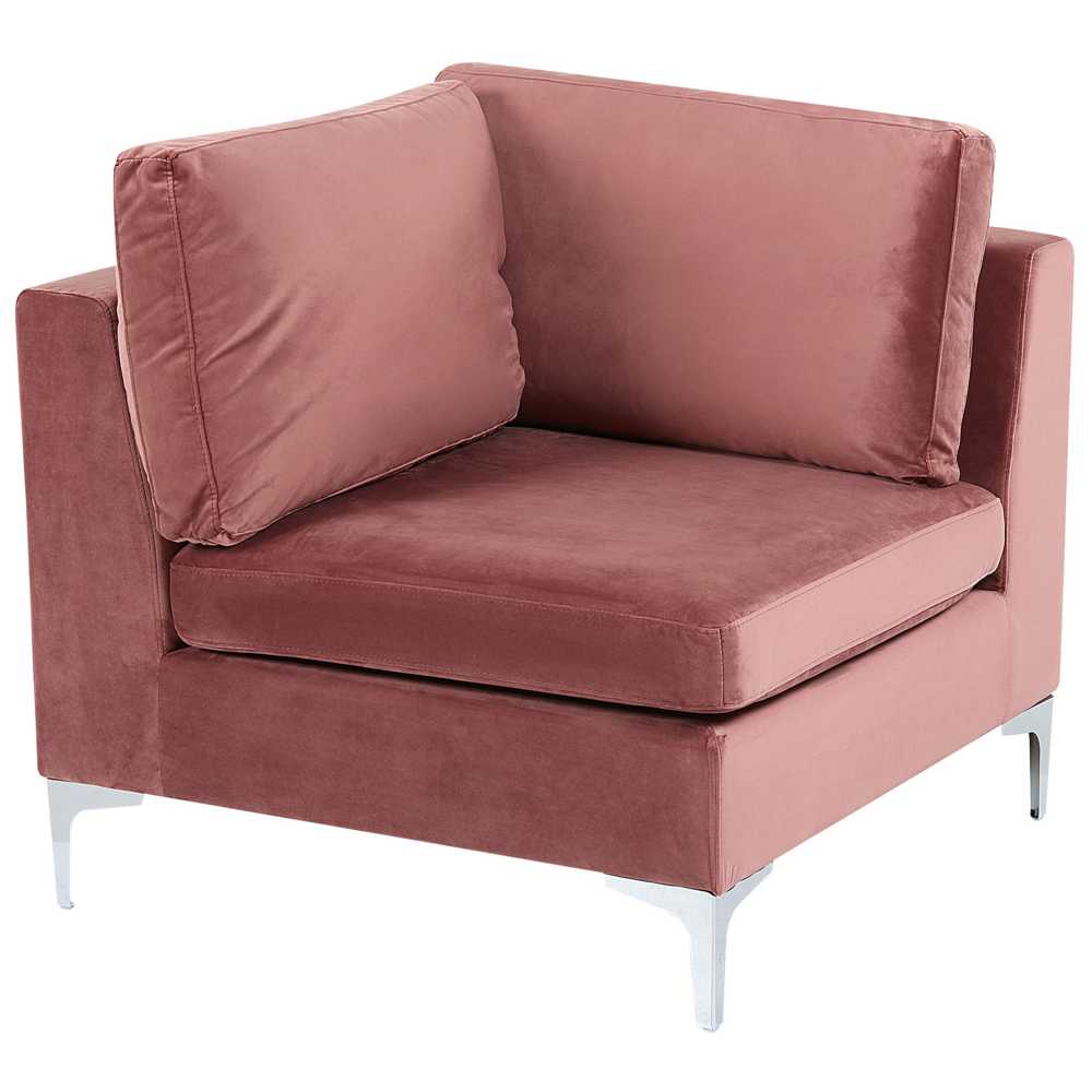 Sofa Beliani Kampinis modulis EVJA, rožinis veliūras