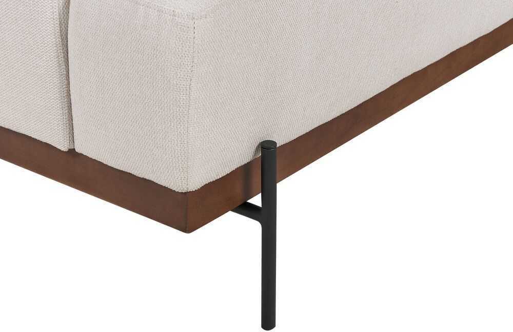 Beliani Kampinė sofa 4 asmenims MARIFERD šviesiai smėlio spalvos kairinė