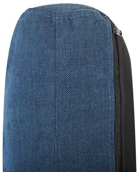 Beliani Keturvietė kampinė sofa GLOSLI tamsiai mėlyna, kairinė