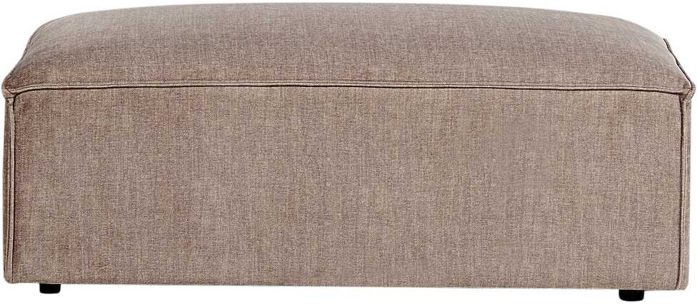 Beliani HELLNAR modulinė kampinė sofa 3 vietų su pufu, šviesiai ruda, kairinė