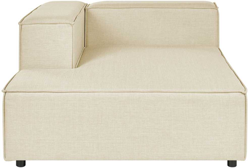 Beliani Modulinė kampinė sofa APRICA, sintetinis linas, smėlio spalvos, dešininė