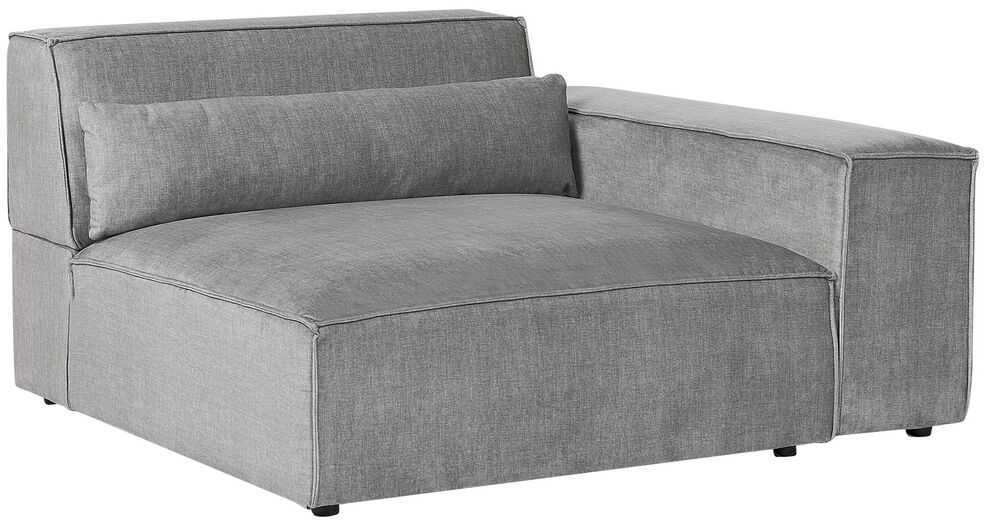 Beliani Modulinė 3 vietų kampinė sofa „HELLNAR“, dešininė, pilka