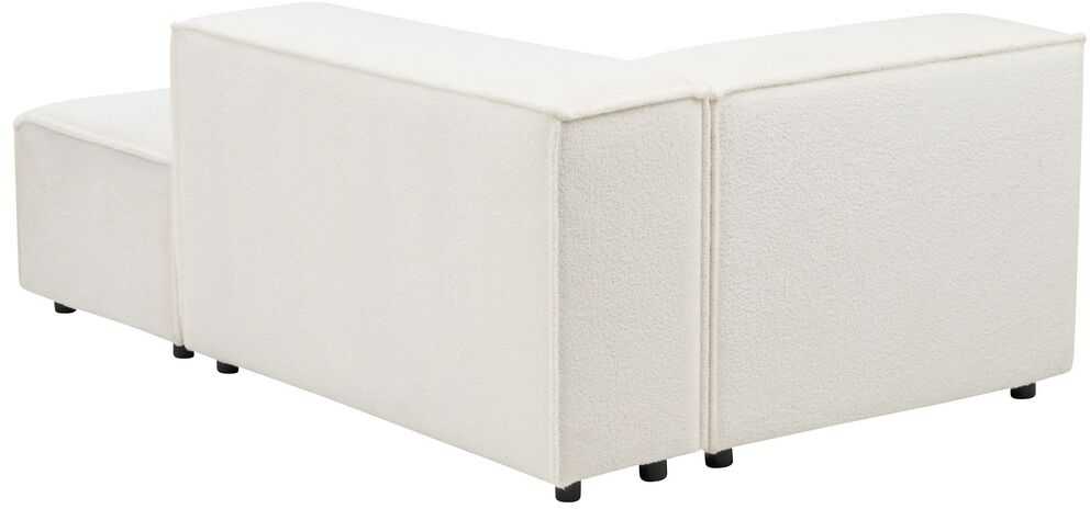 Beliani 4 vietų modulinė kampinė sofa ARDAL Boucle, balkšva, kairinė