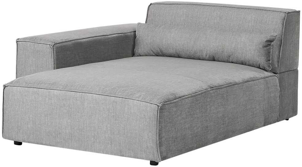 Beliani 4 vietų modulinė kampinė sofa HELLNAR dešininė, pilka