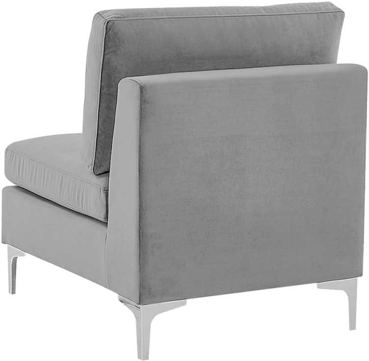 Beliani 4 vietų modulinė kampinė sofa EVJA, kairinė, pilkas veliūras