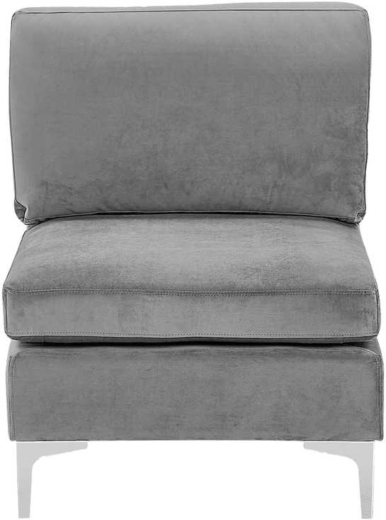 Beliani 4 vietų modulinė kampinė sofa EVJA, kairinė, pilkas veliūras