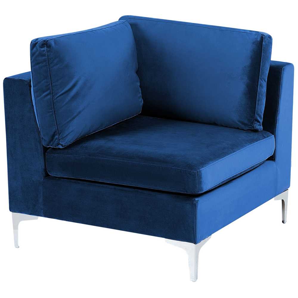 Sofa Beliani Kampinis modulis EVJA tamsiai mėlynas veliūras